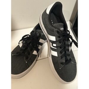 Adidas Mens Daily 3.0 Black/White/Black Skateboarding Shoes Size 10
